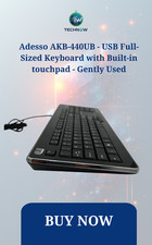 Adesso AKB-440UB - USB Full-Sized Keyboard with Built-in touchpad - Gently Used picture