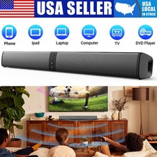 Bluetooth 5.0 Home TV Sound Bar Speaker System Wireless Subwoofer 3D Surround US picture