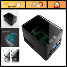 Aluminum Extra High Pi Case for Raspberry Pi 5 - Sleek Black Design, Durable Pro picture