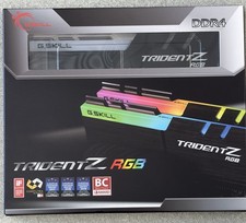 G.Skill Trident Z RGB 32GB(2x16GB) DDR4-3600 CL16 F4-3600C16D-32GTZRC NEW IN BOX picture