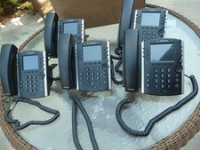 Lot of 5 Polycom VVX 410 IP Phones w/ Stands - CLEAN picture