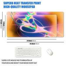 1pc XXL Large Dopamine Phantasmagoric Fluid Abstract Mouse Pad with Neon Liqui picture