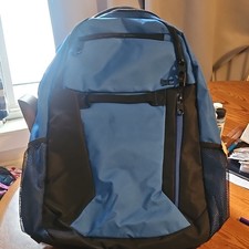 Basecamp Blue/Black 15in Laptop Backpack Polyester Padded Adjustable Straps picture