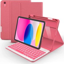 for Ipad A16 11Th 10Th Generation Case with Keyboard, 7 Colors Backlit Detachabl picture