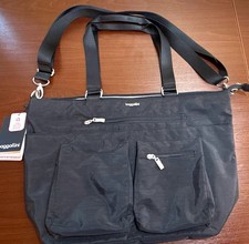Baggallini Any Day Laptop Travel Work Tote RFID Water-Repellent Black NWT picture