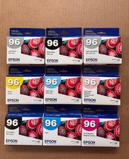 2020-2022 NIB 9 GENUINE Epson 96 T096 ink For R2880 Set T0961-T0964-T0966-T0969 picture