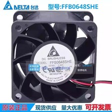 DELTA FFB0648SHE 6038 DC48V 0.24A 6CM 2-Wire Dual Ball Bearing Cooling Fan picture