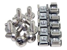 StarTechcom 100 Pkg M6 Mounting Screws and Cage Nuts CABSCREWM62 picture