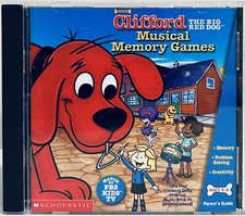 Scholastic Clifford The Big Red Dog Musical Memory Game (PC/Mac 2002) PBS*GR1 picture