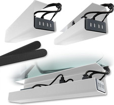 Scanfield Under Desk Cable Management Tray, No-Screw, 17-Inch, 2-Pack White picture