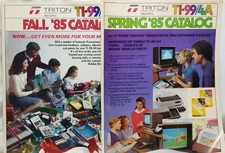 Vtg 1985 Triton T1-99/4A Computer Catalog 2- Magazine- Lot, Spring & Fall Issues picture