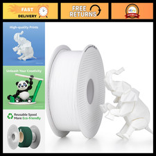 High-Quality 1.75mm PLA 3D Printer Filament 1kg Spool - Jade White, RFID Enabled picture