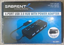 Brand New Sealed Sabrent 4-Port USB 3.0 Hub with Power Adapter | HB-UMP3 | 5Gbps picture