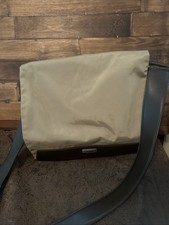 Tumi Crossbody Messenger Bag Khaki Ballistic Nylon Leather Trim Flap Mag Closure picture