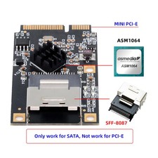 Mini PCI-E to Mini SAS SFF-8087 SATA Hard Drive Expansion Riser Card Adapter picture