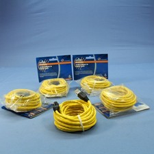 Leviton 5G455-15Y Yellow Cat5e 15ft Ethernet Cable Data Patch Cords Network 5pcs picture