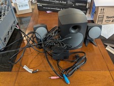 Boston Acoustics BA745 Computer 3 Piece Speakers w/ Sub & OEM Pwr Black EXC picture