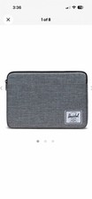 Herschel Anchor Sleeve 13 Inch Laptop Sleeve Case in Raven Crosshatch Gray NWOTS picture