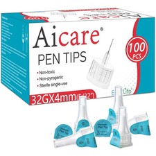 Pen Tips 32G x 4mm, Universal Fit, 100/bx, Comfortable, Extra-Thin picture