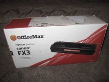 Office MAX Compatible Canon FX-3 Black Toner Cartridge Factory NEW FX3 picture