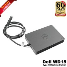 Dell K17A WD15 USB-C Docking Station 4K Dual Monitor HDMI DP VGA RJ45 No Adapter picture