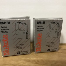 (2) Nukote BM188 ribbon for Okidata Microline 182/192 New Old Stock picture