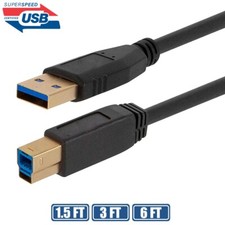1.5 3 6FT USB-A 3.0 Male to Type B Male SuperSpeed Data Cable Printer Scanner picture