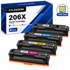 FADSOON® 4PK 206X W2110X Toner for M255dw M282nw M283fdw M283cdw M255nw M283fdn picture