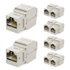 10gbps Shielded Cat6a Keystone Jack 180 Degree Toolless Zincalloy Housing Rj45 K picture