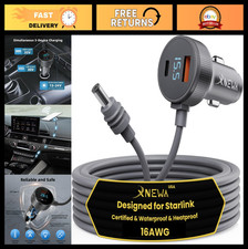 Mini Car Adapter & 3-in-1 DC Power Cable for 12V-48V Vehicles, Waterproof, 16FT picture