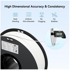 High-Quality 1.75mm PLA Filament Bulk Pack x4 White picture