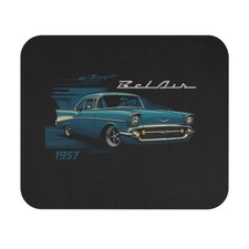 1957 Chevy Bel Air Mouse Pad Classic Car Desktop Mat Gift for Car Enthusiasts picture