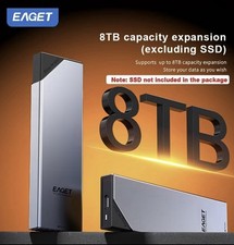EAGET M.2 NVMe SATA SSD Enclosure USB 3.2 Gen 2 10Gbps UASP Aluminum Case New picture