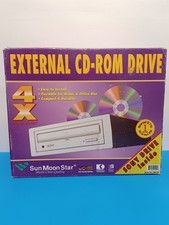 Sun Moon Star External CD-ROM Drive 4X CD-ROM Reader ~ BRAND NEW picture
