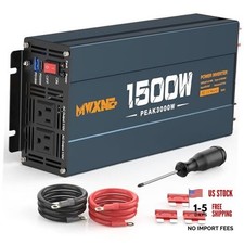 Power Inverter, 12V DC to 120V AC Converter with Dual AC 1500W Navy Blue/Black picture