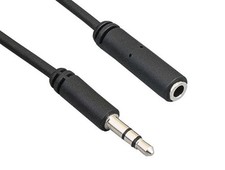 25ft Ultra Slim 3.5mm Male to Female Stereo Audio Extension Cable, Black picture