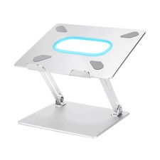 Ergonomic Aluminum Adjustable Foldable Laptop Stand Fits 1017 Inch Silver picture