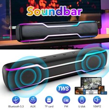 Surround Sound Bar RGB Computer Speakers Wireless BT Subwoofer TV Home Theater picture