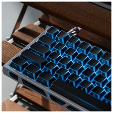 Hkfos XVX Black Prism Shine Through Keycaps, PBT &PC Doubleshot Cherry Profil... picture