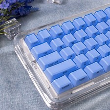Crystal Jelly Keyboard Keycaps 119keys Blue Translucent OEM Side Print picture