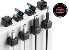Organizador de cables Costop (8 unidades), adhesivo fuerte, magnético. picture