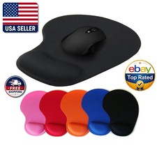 ANTI-SLIP MOUSE PAD MAT WITH FOAM WRIST SUPPORT PC & LAPTOP UK SELLER picture