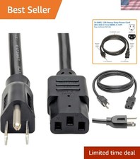 Versatile 6ft Replacement Power Cord - 15 Amp Heavy-Duty for All Devices picture