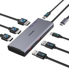 USB-C Laptop Docking Station for Triple Monitor | 7-in-1 Dock with DP 4K@160H... picture