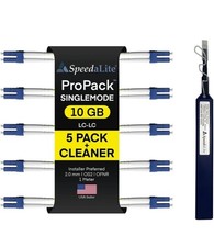 5-Pack 1M ProPack LC-LC Fiber Patch Cable OS2 Singlemode Duplex 100Gig OFNR  picture