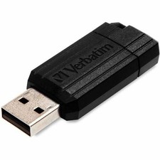 Verbatim 32GB Pinstripe USB Flash Drive - Black 49064 picture