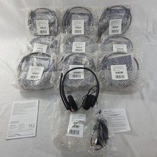 Plantronics Blackwire C320-M Black Headband Dual Headsets USB Microphone Lot x10 picture