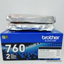 Sealed in OB-Brother TN760 High Yield Black Toner Cartridge 2-Pack picture