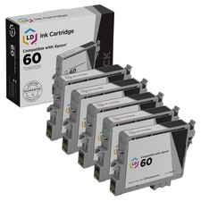 Reman Ink Replacements for Epson 60 T060120 (Blk, 5-Pk) picture
