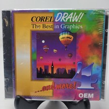 Corel DRAW 4 OEM Graphics Software CD-ROM New Sealed Vintage Made in Ireland picture